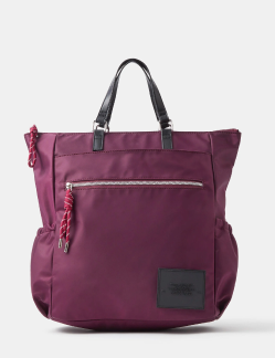 Olivia Top Handle Nylon Laptop Backpack Red