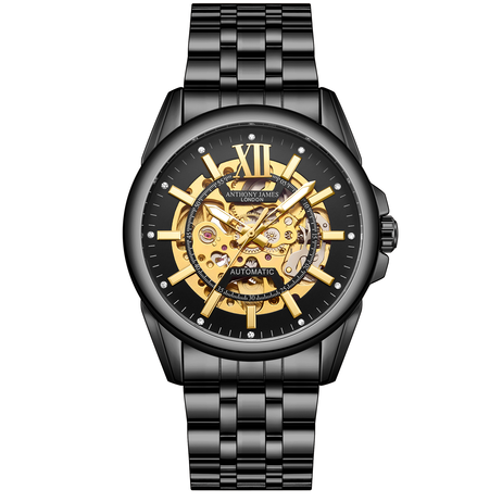 Hand Assembled Anthony James Limited Edition Mystique Automatic Black Watch