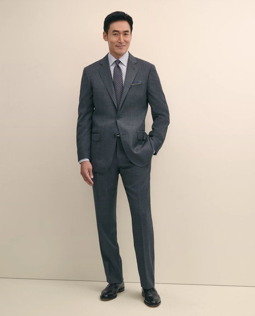 Image of Traditional Fit Wool Windowpane 1818