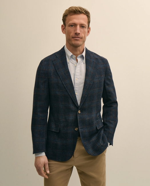 Image of The Cloud Jacket in Wool-Linen Check