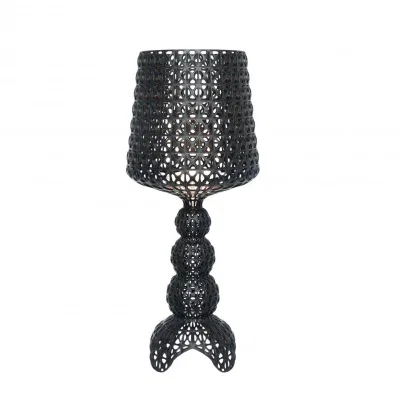 Kartell Mini Kabuki TL black — the perforated surface creates plays of shadow