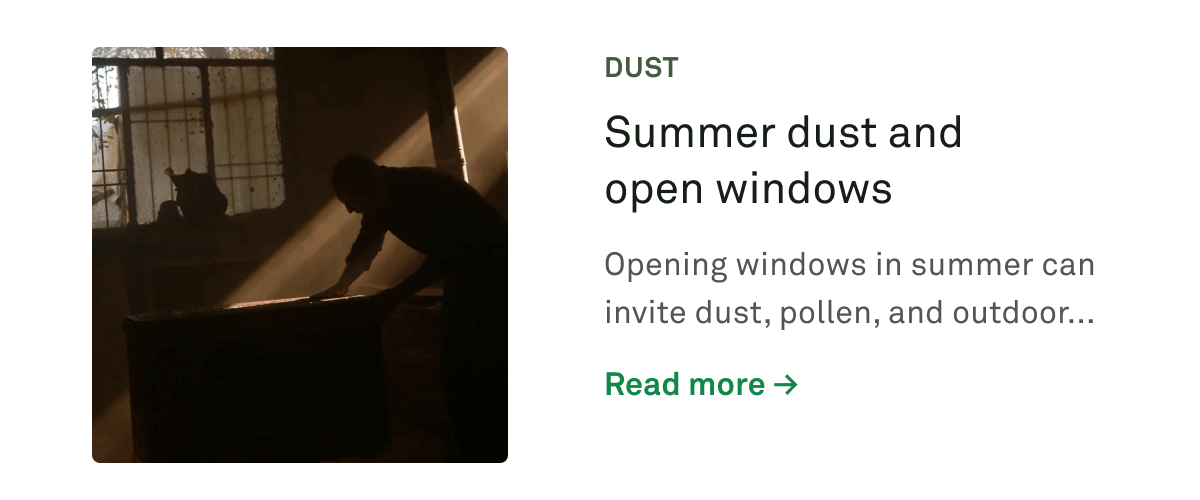 Summer dust and open windows