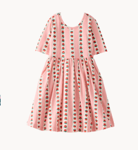 Elbow Sleeve Skater Dress with Pockets