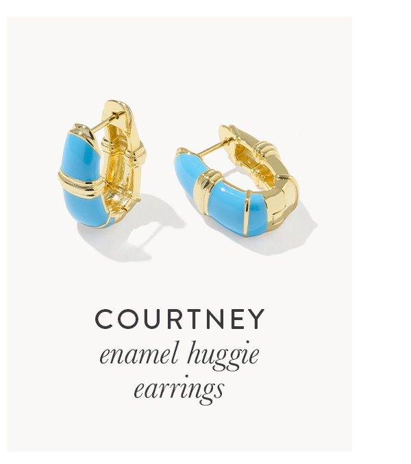 Courtney enamel huggie earrings