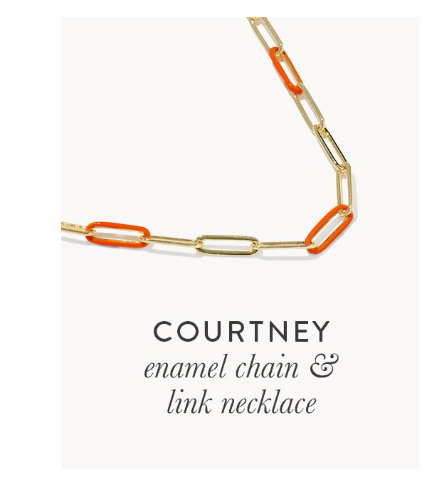 Courtney enamel chain & link necklace