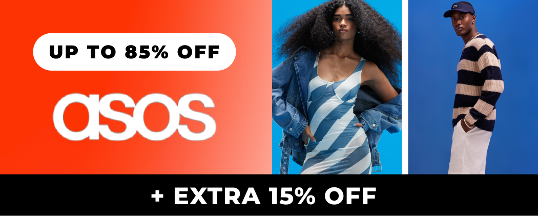 UP TO 85% OFF ASOS + EXTRA 15% OFF