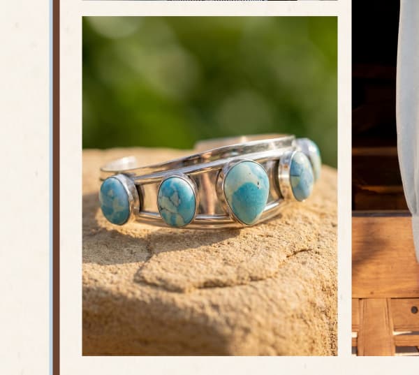 Turquoise Stone Cuff Bracelet