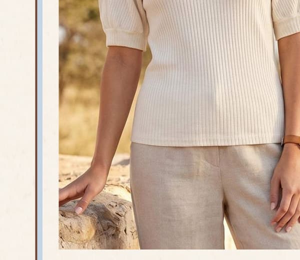 Ribbed Short Sleeve Top
