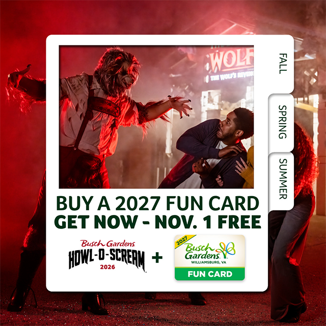 Busch Gardens Williamsburg Fun Card