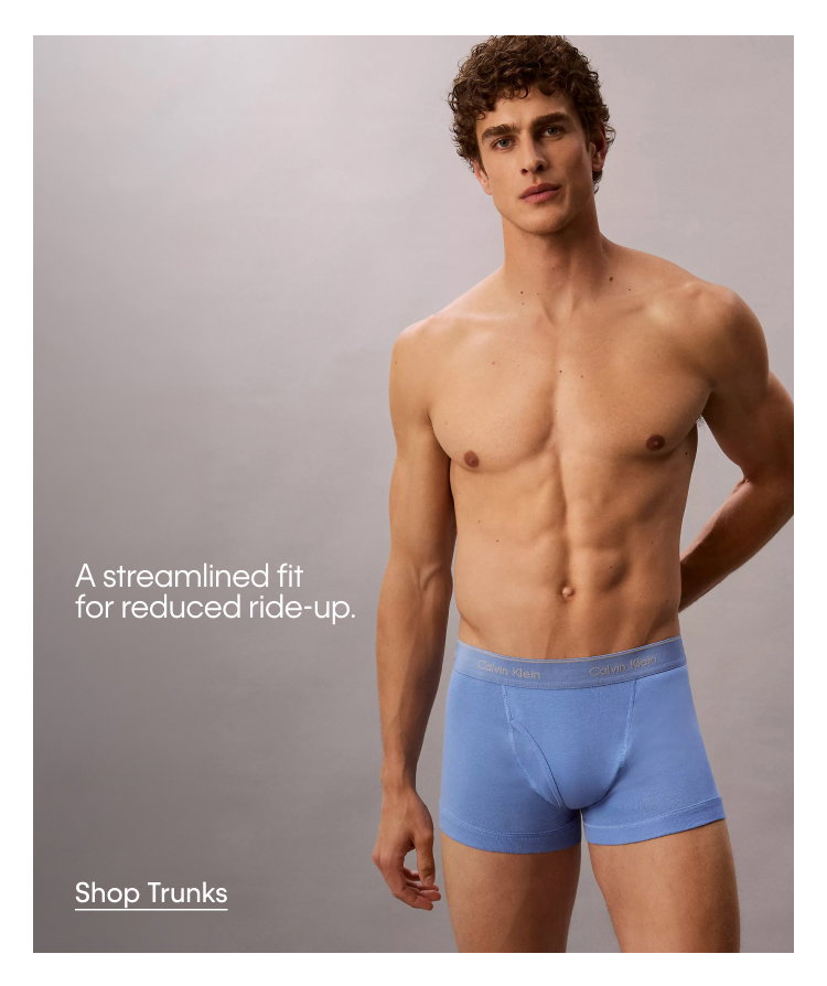 A streamlined fit for reduced ride-up. Shop Trunks.