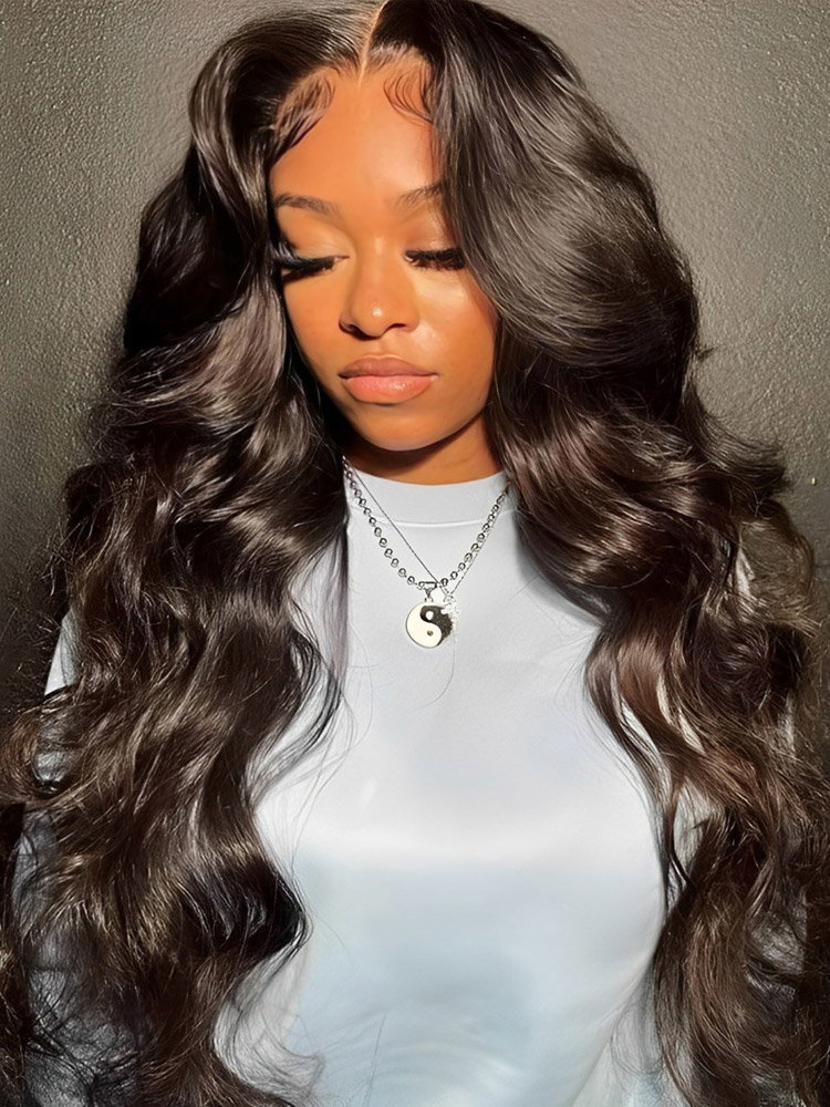 Layered Cut Voluminous Ocean Wave Curtain Bangs Wig 100% Glueless
