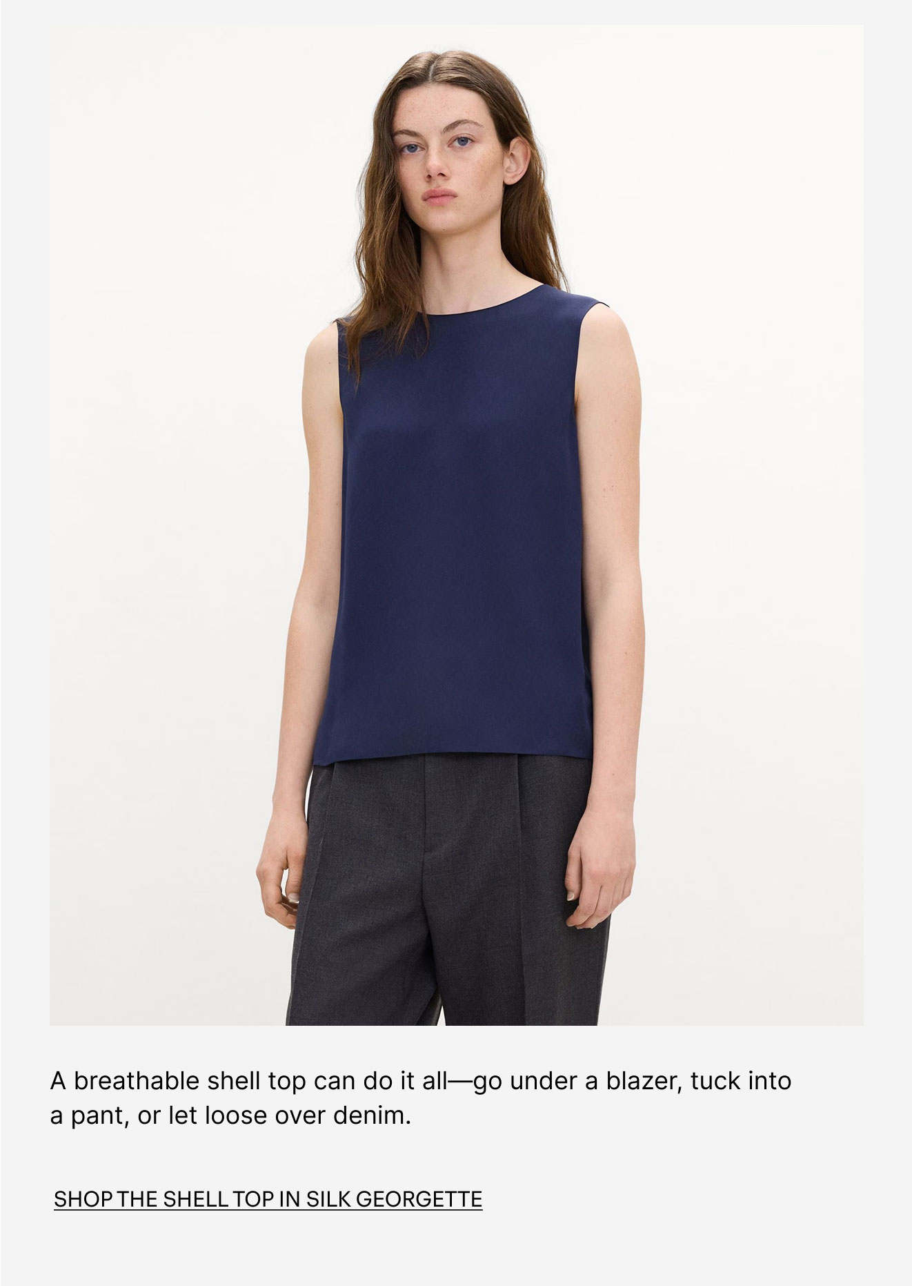 Shop The Shell Top in Silk Georgette