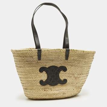 Triomphe Black/Beige Raffia an