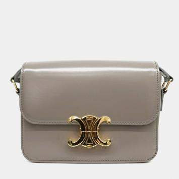 Triomphe Tin Gray Patent Leath