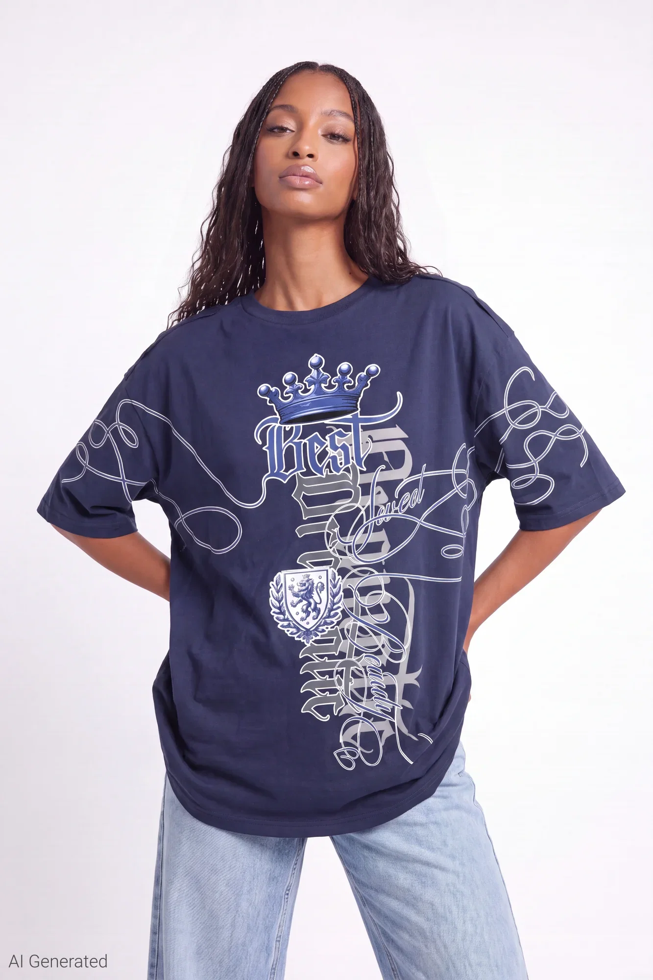 Image of Oversized Soft Graphic T-Shirt