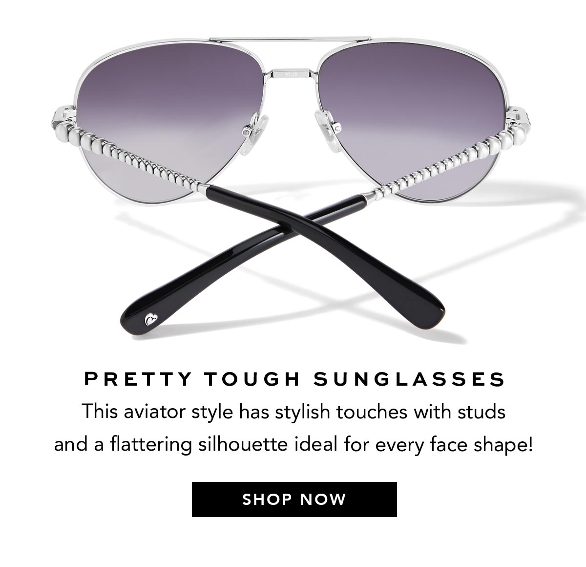 Pretty Tough Sunglasses - This aviator style has stylish touches with studs and a flattering silhouette ideal for every face shape! - Shop Now