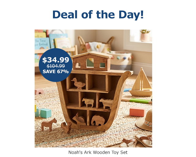 Deal of the Day! Noahs Ark Wooden Toy Set