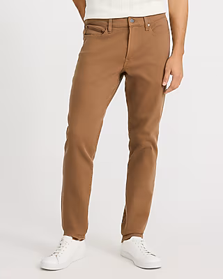 Slim Brown 5 Pocket Express Traveler Pant