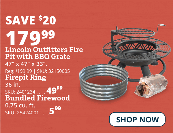 lo fire pit ring & firewood