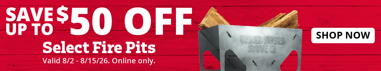 $50 off select fire pits
