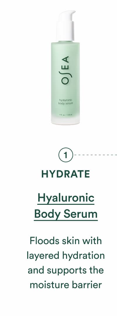 Hyaluronic Body Serum Floods skin with layered hydration and supports the moisture barrier.