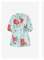 Shop the Flora Print Cotton Mini Dress