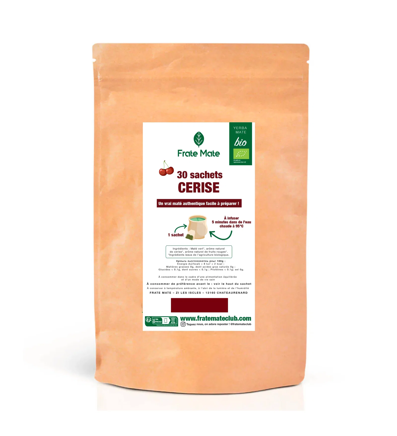 Image of Fraté Maté Cerise Bio 30 sachets