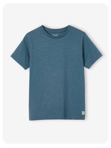 Jungen T-Shirt BASIC, personalisierbar - blaugrau