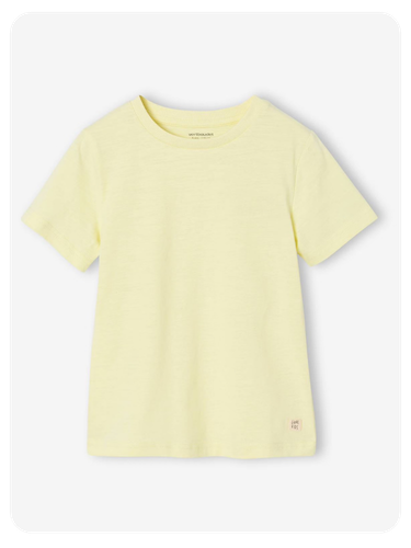 Jungen T-Shirt BASIC, personalisierbar - hellgelb