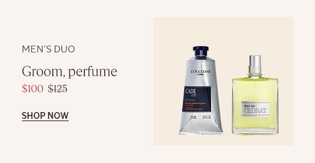 MEN'S DUO | GROOM, PERFUME | $100 INSTEAD OF $125 | SHOP NOW