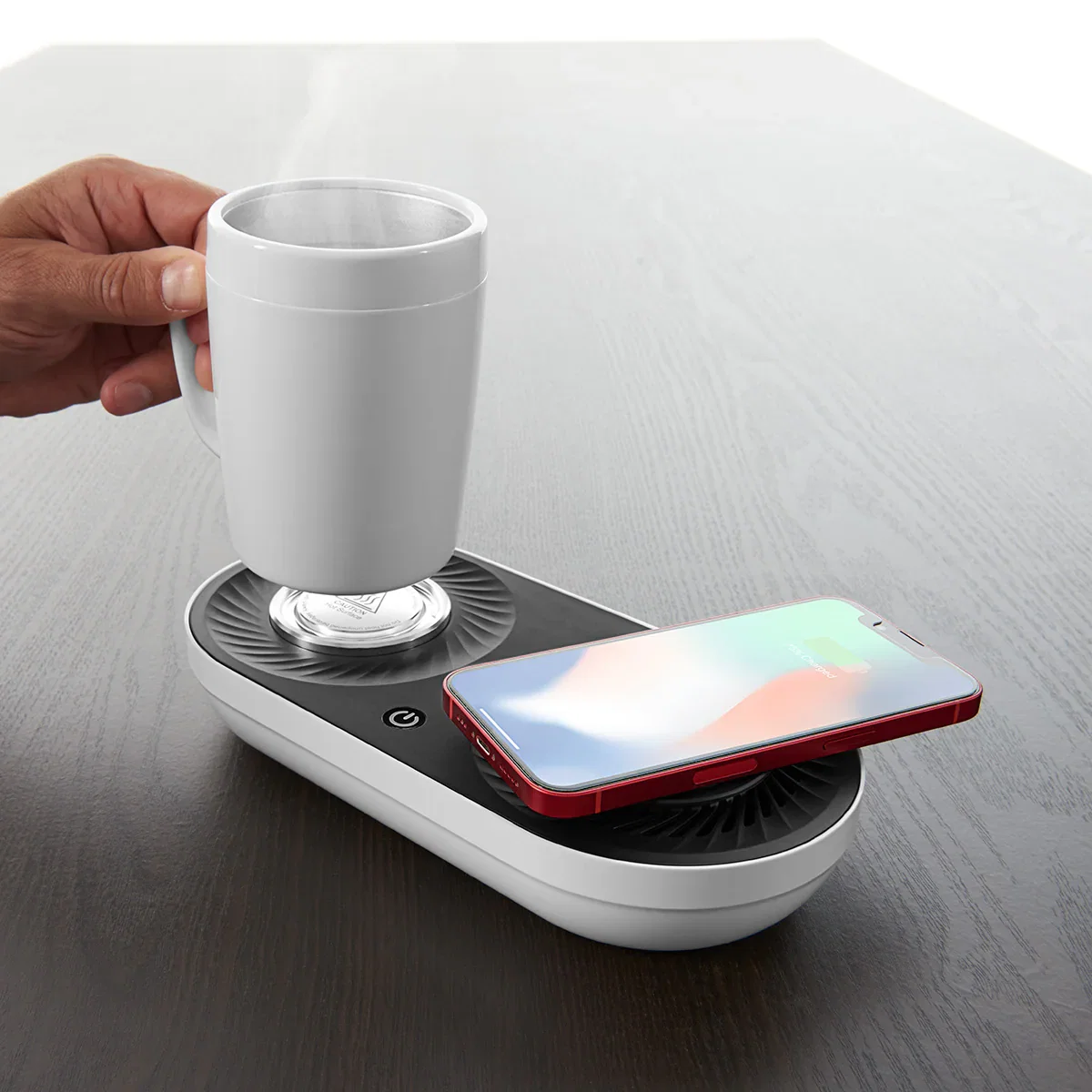 Image of Heating/Cooling Beverage Base with Wireless Charging by Sharper Image
