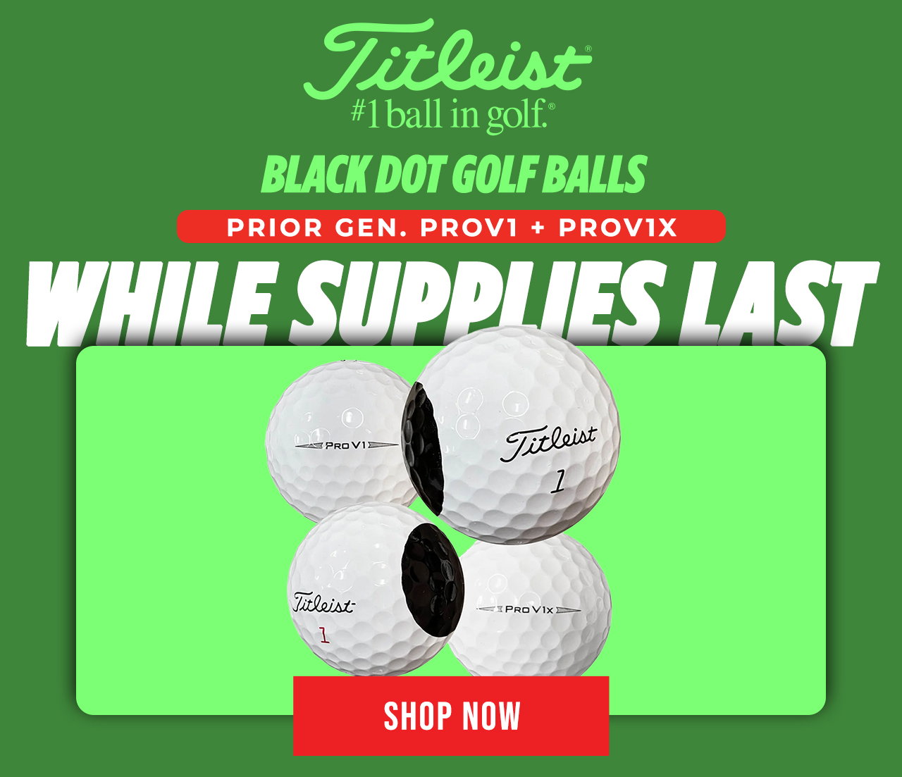 Titleist Black Dot Golf Balls | Prior Gen.