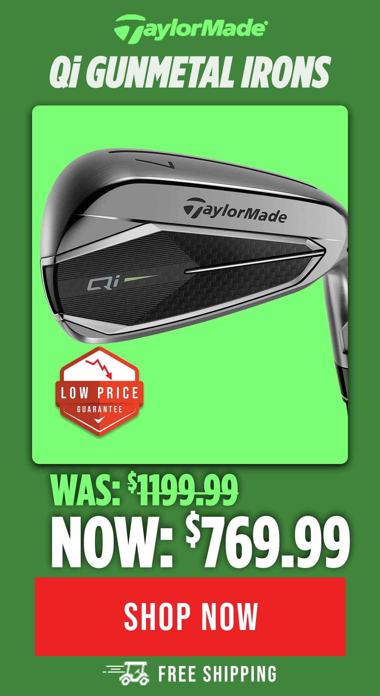 TaylorMade Qi Gunmetal Edition Irons - ON SALE