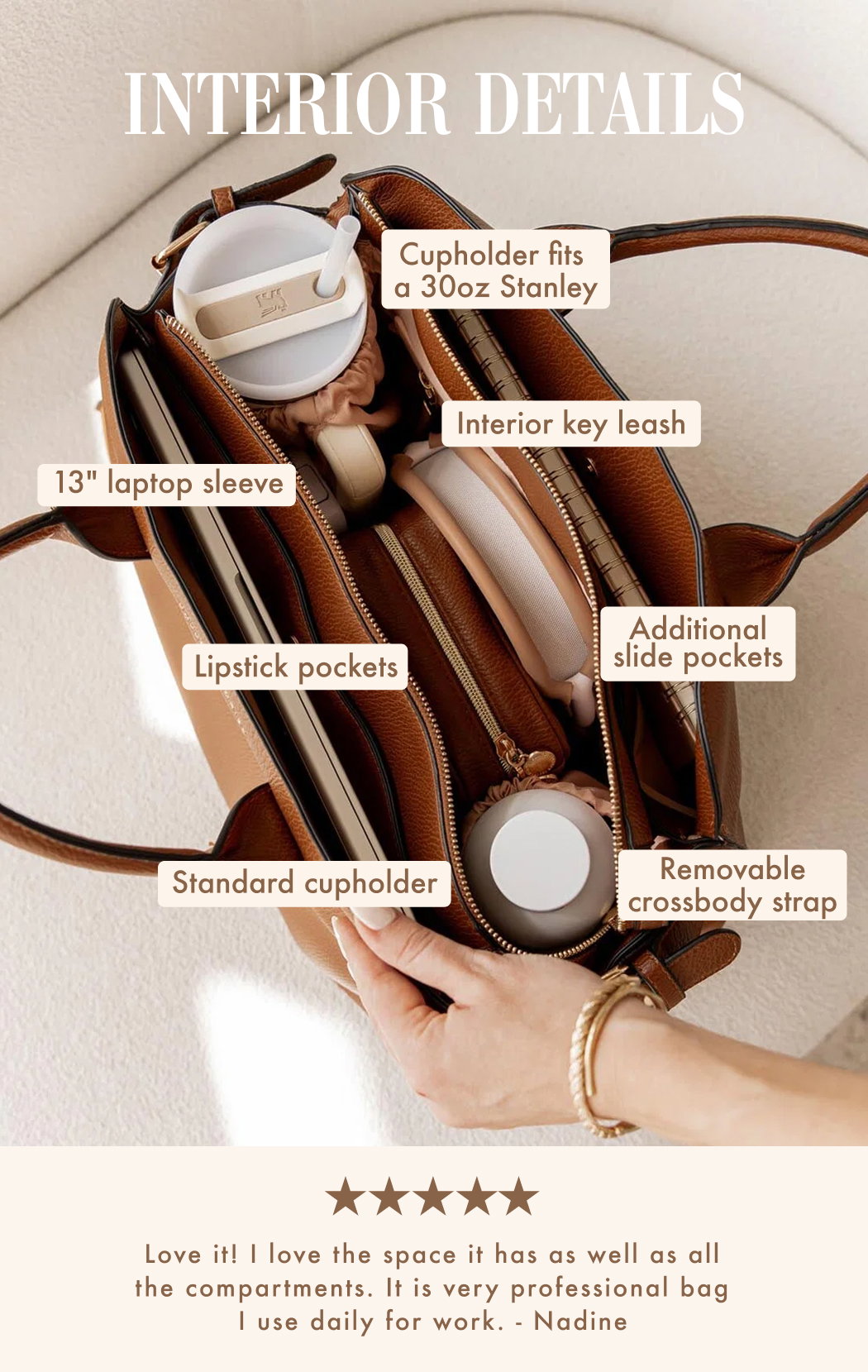 Uptown Tote Chestnut