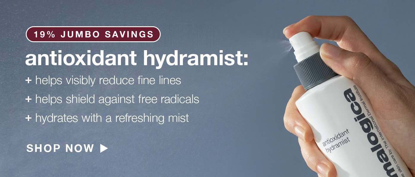 19% jumbo savings | antioxidant hydramist: helps visibly reduces fine lines helps shield against free radicals hydrates with a refreshing mist | SHOP NOW