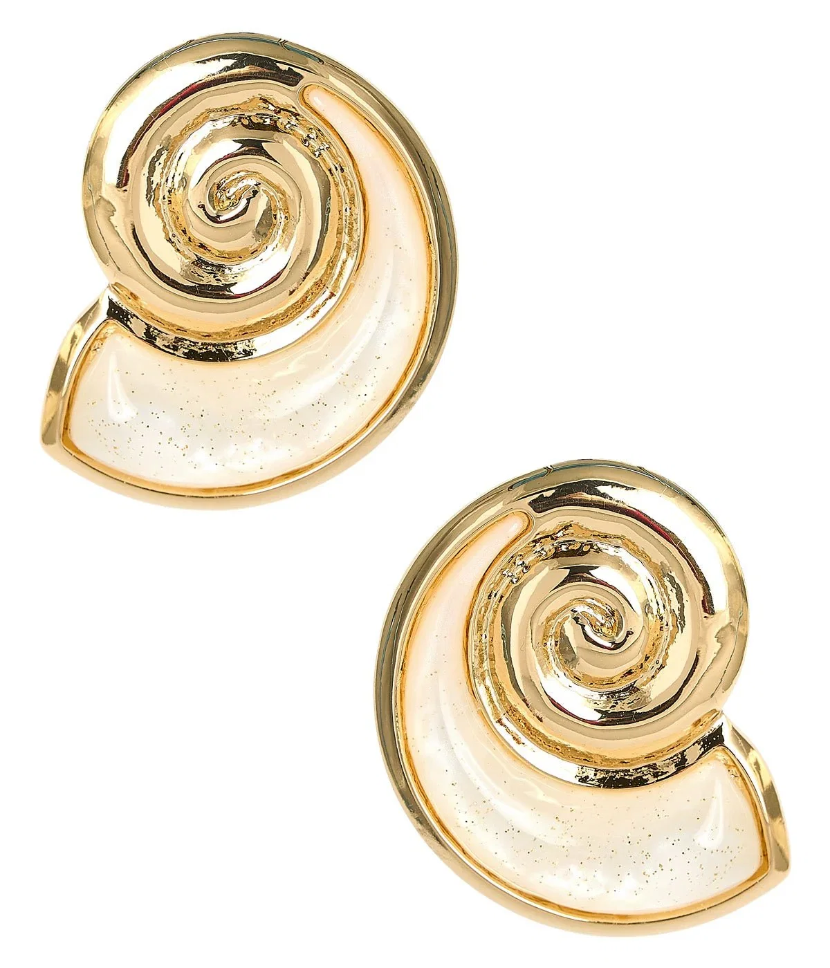 Image of Sandy Shell Stud - Acrylic Earring