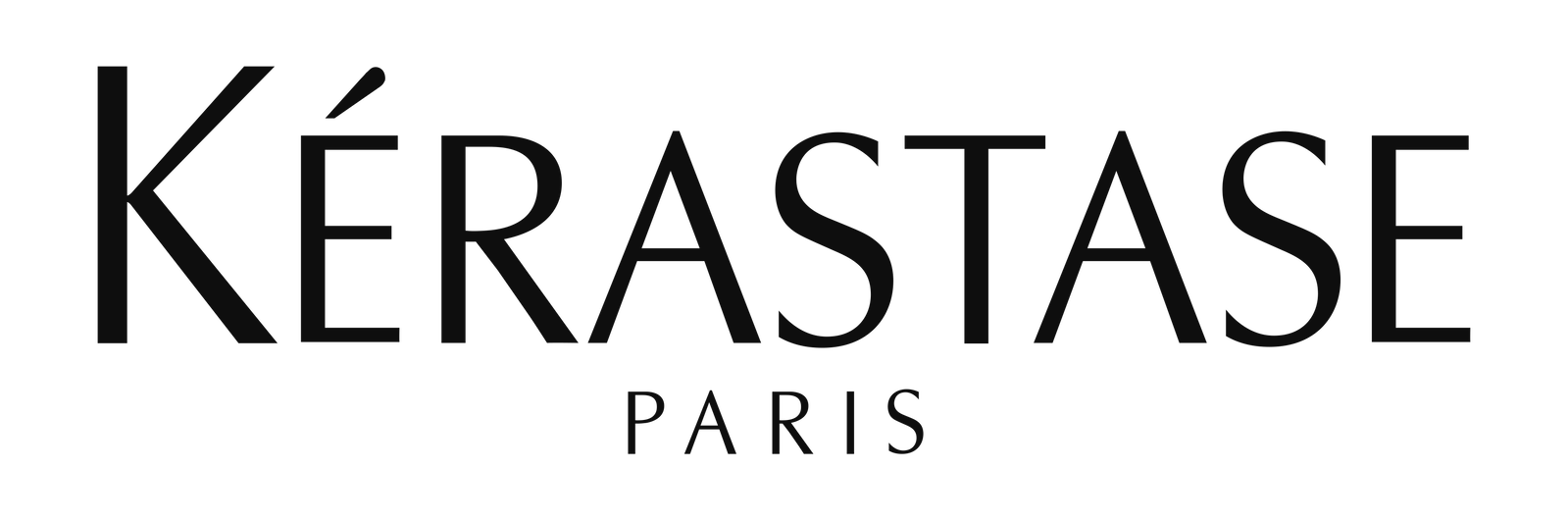 Logo Kérastase Paris scritto in nero su sfondo bianco
