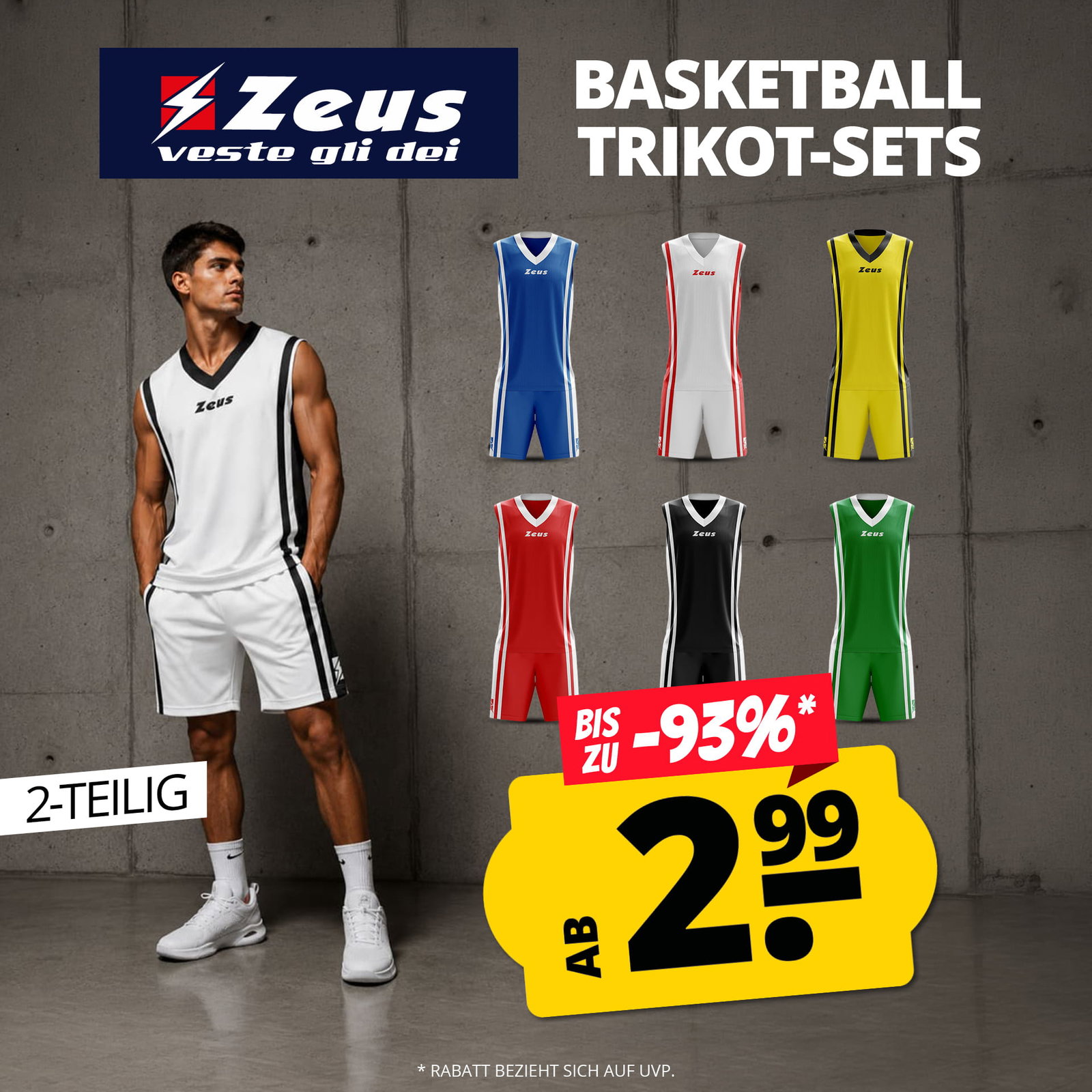 Zeus Basketball Trikotset 2tlg.