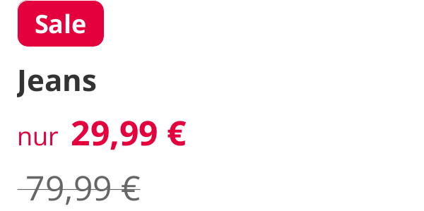 Preisanzeige der SALE Empfehlung 2
