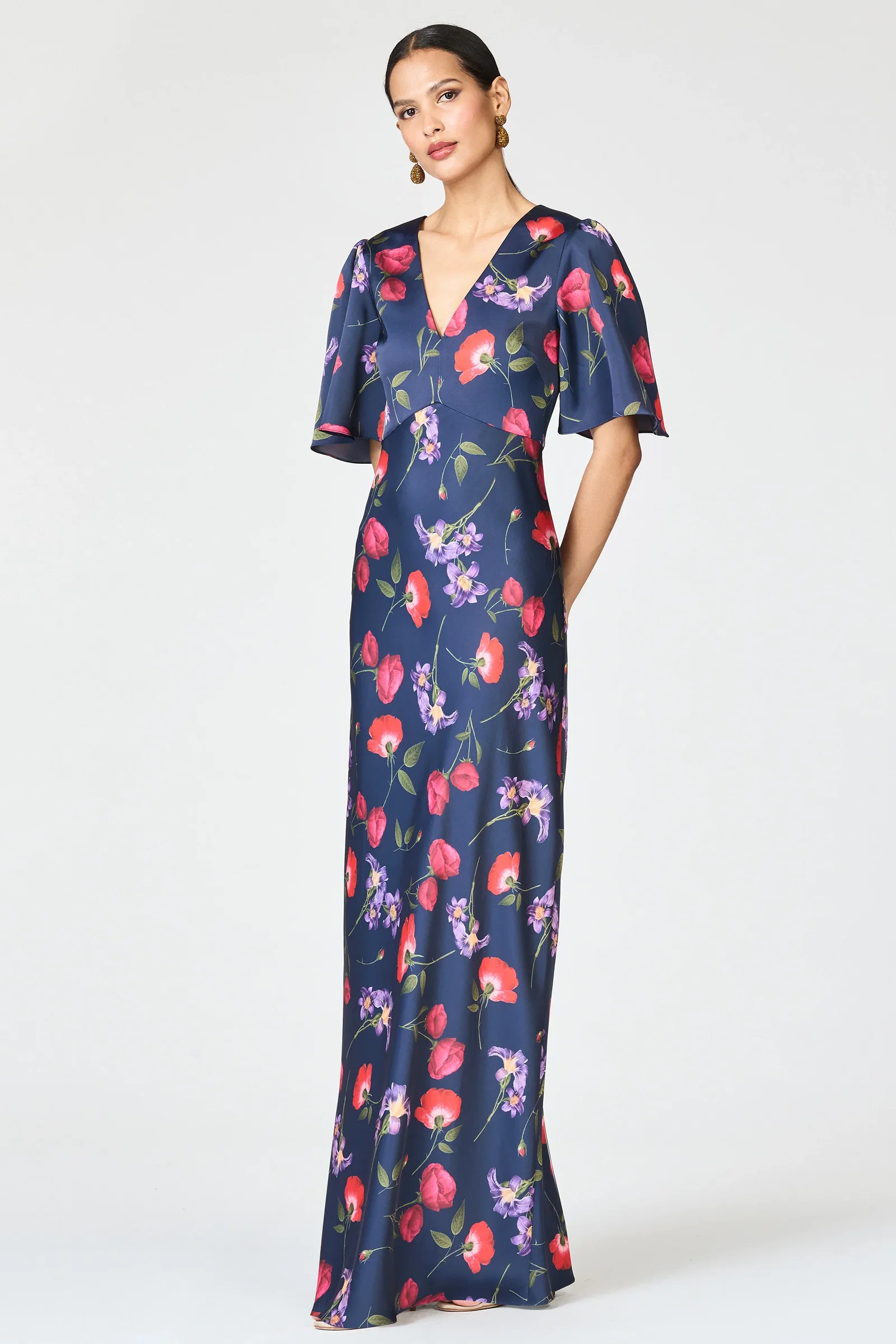 Image of MAE GOWN - MIDNIGHT JARDIN