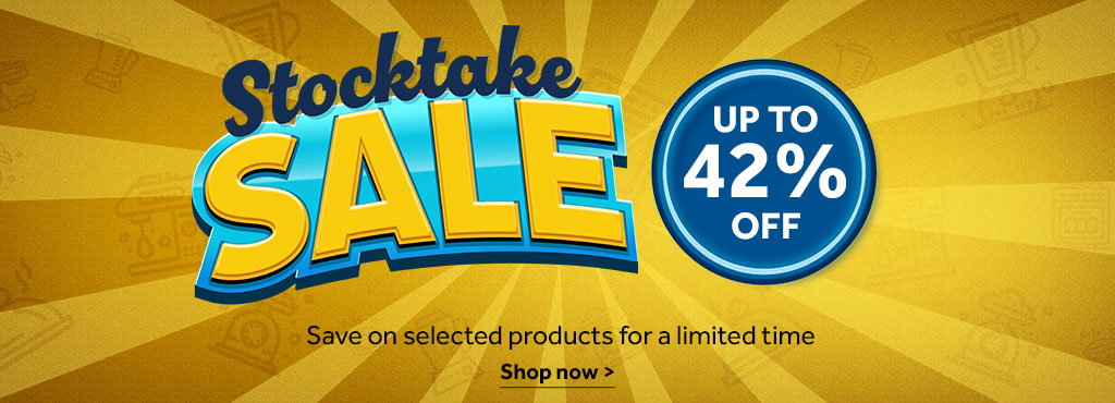 Stocktake sale get up to 42% off