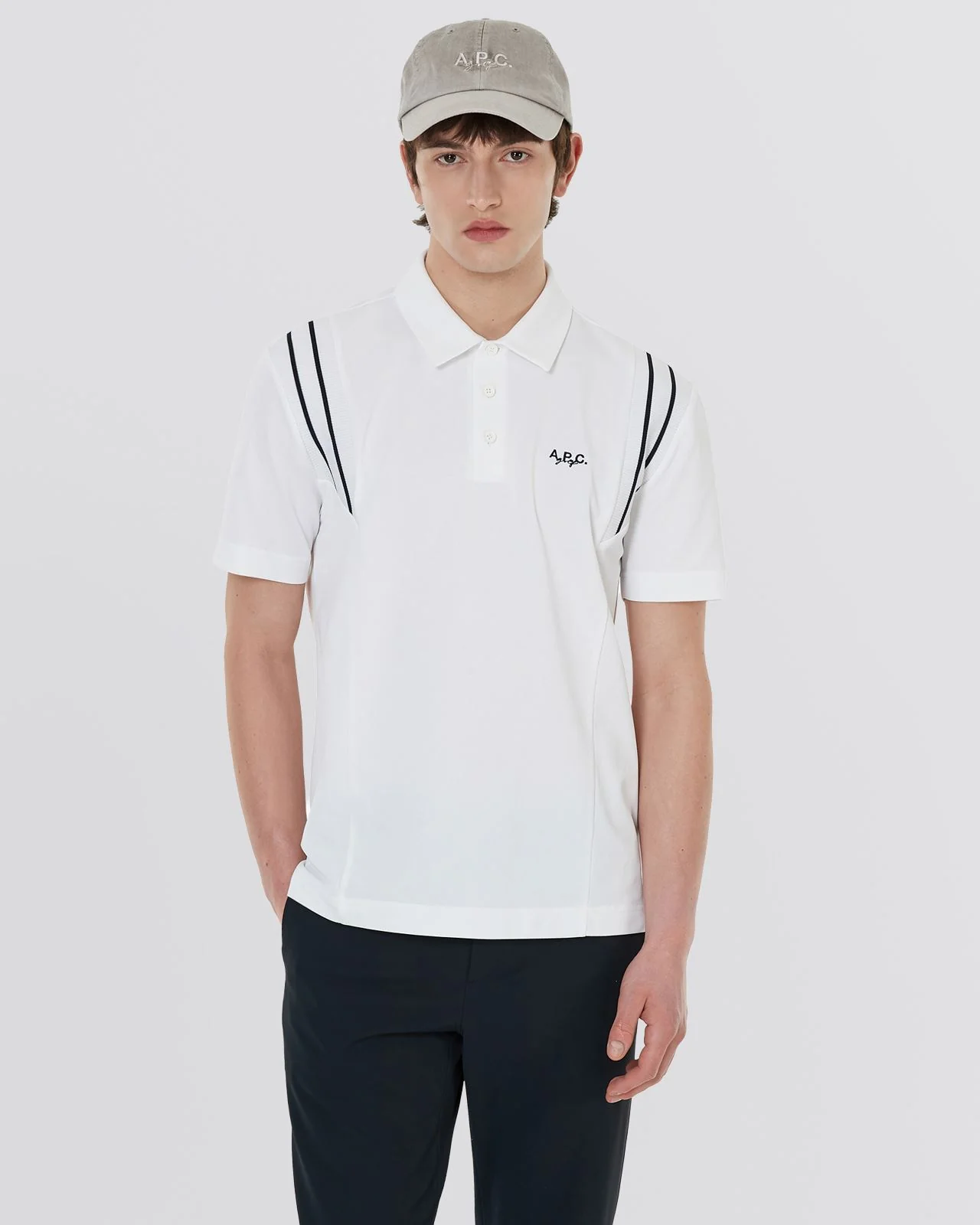 Image of A.P.C GOLF Noa Knit Polo White