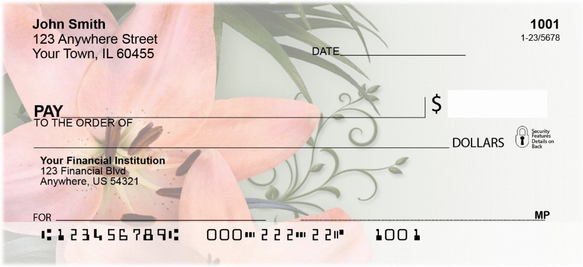 Image of Day Lilies Delight Personal Checks
