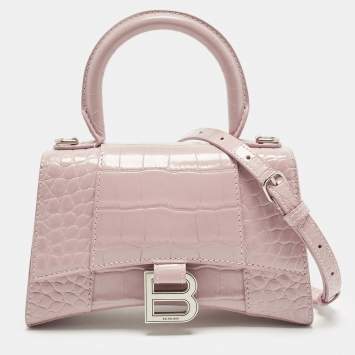 Hourglass XS Pink Croc Embosse
