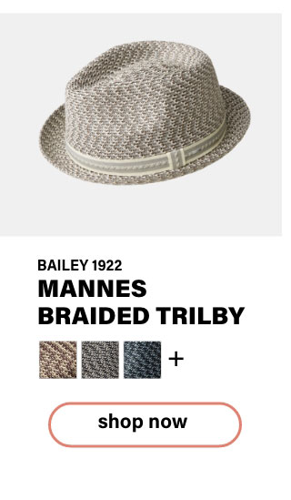 Mannes Braided Trilby by Bailey 1922 