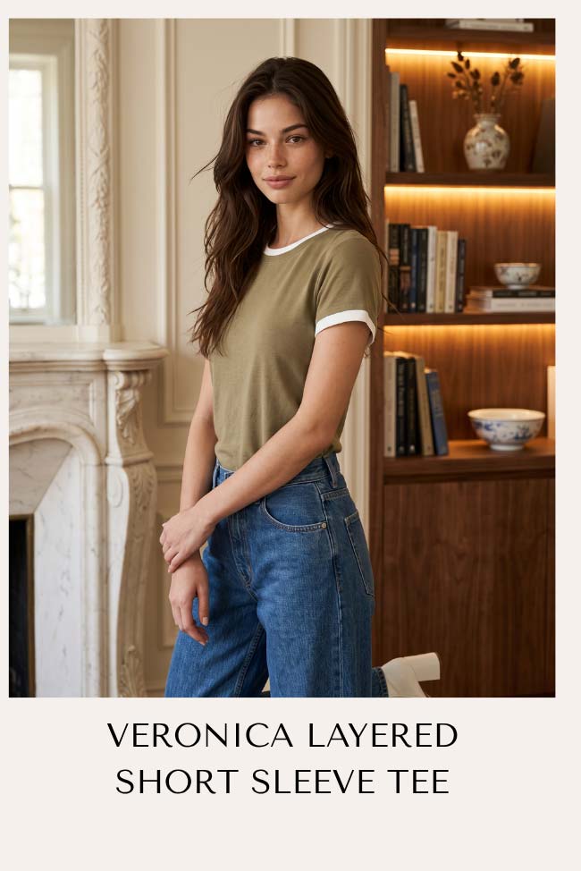 Veronica Layered Short Sleeve Tee