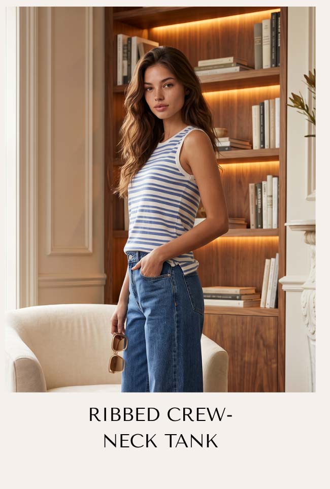 Ribbed Crew-Neck Tank