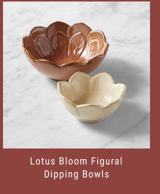 Lotus Bloom Figural Dipping Bowls