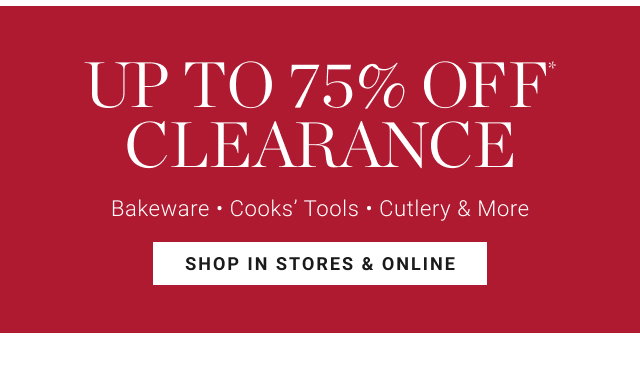 Up to 75% Off Clearance