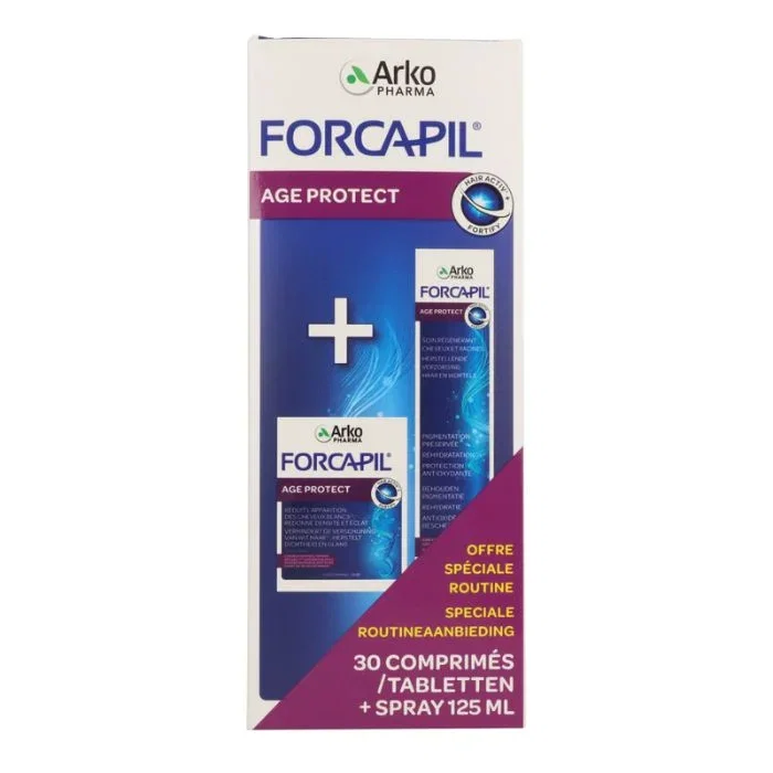 Image of Forcapil Age Protect Ontdekkingsdoos - 30 Tabletten + Spray 125ml